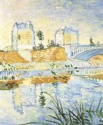Vincent Van Gogh The Seine with the Pont de Clichy (nn04) USA oil painting artist